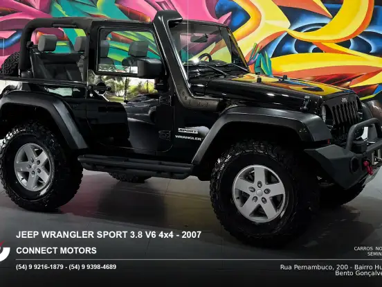 JEEP-WRANGLER-3.8 SPORT 4X4 TETO RIGIDO V6 12V GASOLINA 2P AUTOMÁTICO JEEP-WRANGLER-2006