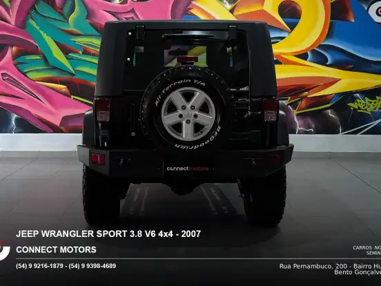 JEEP-WRANGLER-3.8 SPORT 4X4 TETO RIGIDO V6 12V GASOLINA 2P AUTOMÁTICO JEEP-WRANGLER-2006