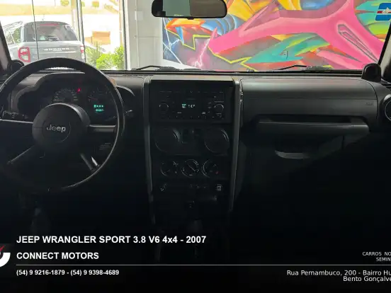 JEEP-WRANGLER-3.8 SPORT 4X4 TETO RIGIDO V6 12V GASOLINA 2P AUTOMÁTICO JEEP-WRANGLER-2006