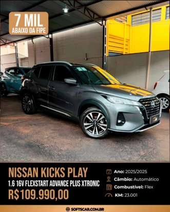 NISSAN-KICKS PLAY-1.6 16V FLEXSTART ADVANCE PLUS XTRONIC NISSAN-KICKS PLAY-2025