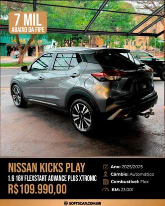 NISSAN-KICKS PLAY-1.6 16V FLEXSTART ADVANCE PLUS XTRONIC NISSAN-KICKS PLAY-2025
