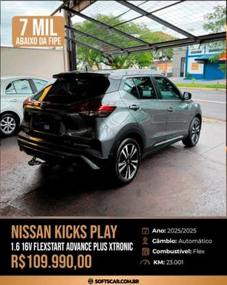 NISSAN-KICKS PLAY-1.6 16V FLEXSTART ADVANCE PLUS XTRONIC NISSAN-KICKS PLAY-2025