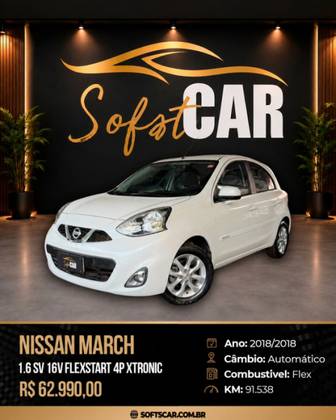 NISSAN MARCH 1.6 SV 16V FLEXSTART 4P XTRONIC