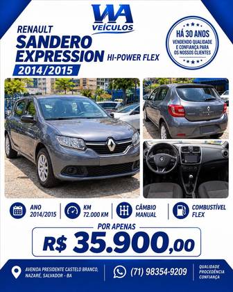 RENAULT SANDERO 1.0 EXPRESSION 16V FLEX 4P MANUAL