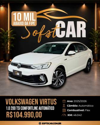 VOLKSWAGEN VIRTUS 1.0 200 TSI COMFORTLINE AUTOMÁTICO