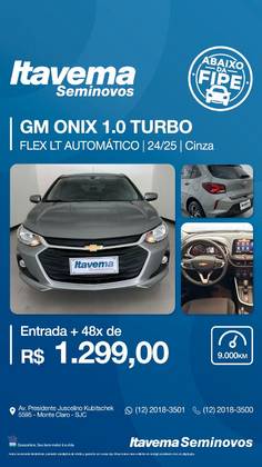 CHEVROLET ONIX 1.0 TURBO FLEX LT AUTOMÁTICO
