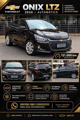 CHEVROLET ONIX 1.0 TURBO FLEX LTZ AUTOMÁTICO