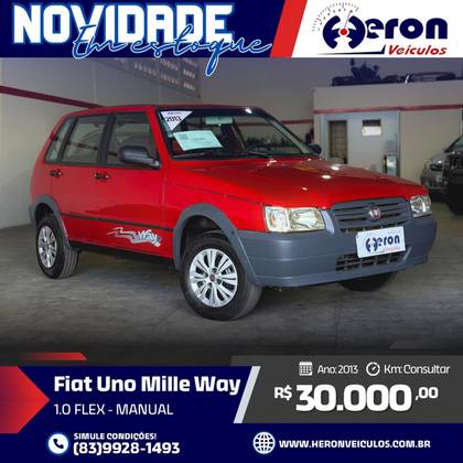 FIAT UNO 1.0 MPI MILLE WAY ECONOMY 8V FLEX 4P MANUAL