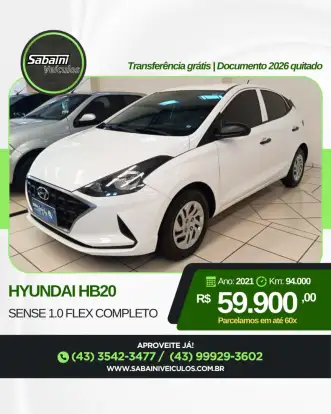 HYUNDAI-HB20-1.0 12V FLEX SENSE MANUAL HYUNDAI-HB20-2021