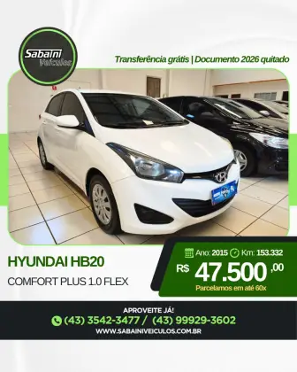 HYUNDAI HB20 1.0 COMFORT PLUS 12V FLEX 4P MANUAL