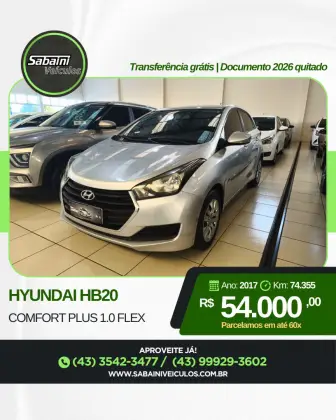 HYUNDAI HB20 1.0 COMFORT PLUS 12V FLEX 4P MANUAL