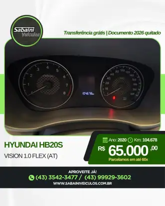 HYUNDAI-HB20S-1.0 12V FLEX VISION MANUAL HYUNDAI-HB20S-2020