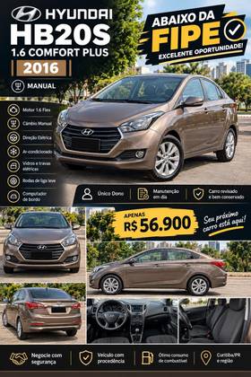 HYUNDAI HB20S 1.6 COMFORT PLUS 16V FLEX 4P MANUAL
