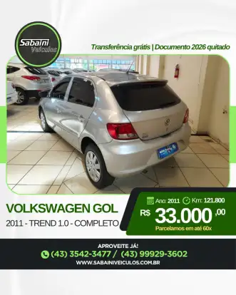 VOLKSWAGEN-GOL-1.0 MI TREND 8V FLEX 4P MANUAL VOLKSWAGEN-GOL-2011