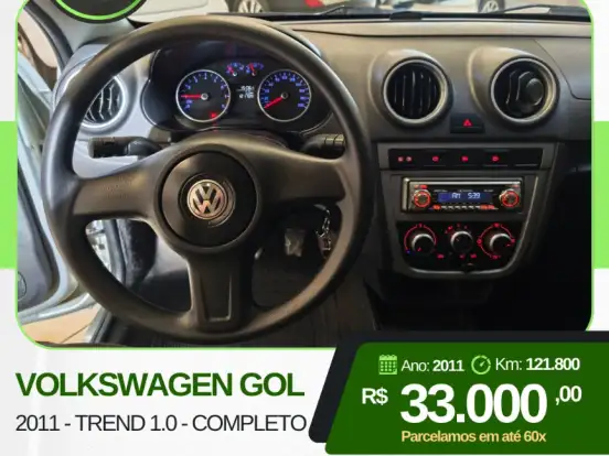 VOLKSWAGEN-GOL-1.0 MI TREND 8V FLEX 4P MANUAL VOLKSWAGEN-GOL-2011