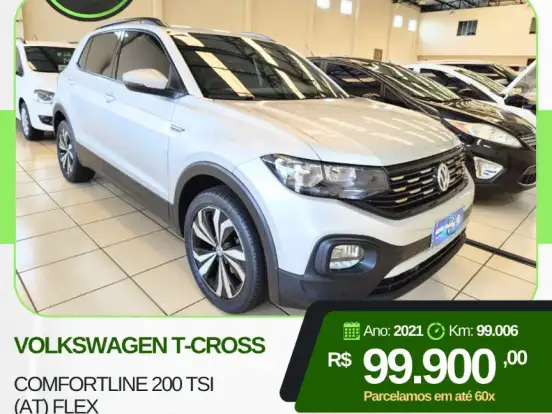 VOLKSWAGEN-T-CROSS-1.0 200 TSI TOTAL FLEX COMFORTLINE AUTOMÁTICO VOLKSWAGEN-T-CROSS-2021