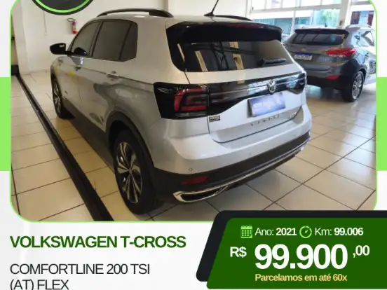 VOLKSWAGEN-T-CROSS-1.0 200 TSI TOTAL FLEX COMFORTLINE AUTOMÁTICO VOLKSWAGEN-T-CROSS-2021