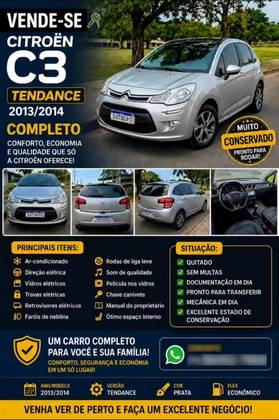 CITROËN C3 1.5 TENDANCE 8V FLEX 4P MANUAL