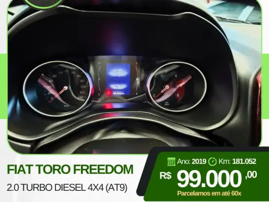 FIAT-TORO-2.0 16V TURBO DIESEL FREEDOM 4WD AT9 FIAT-TORO-2019