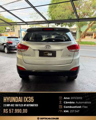 HYUNDAI-IX35-2.0 MPI 4X2 16V FLEX 4P AUTOMÁTICO HYUNDAI-IX35-2011
