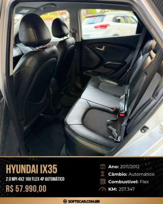 HYUNDAI-IX35-2.0 MPI 4X2 16V FLEX 4P AUTOMÁTICO HYUNDAI-IX35-2011