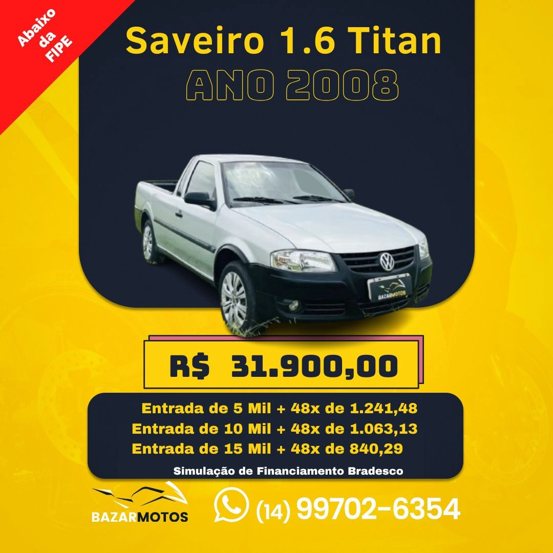 VOLKSWAGEN SAVEIRO 1.6 MI TITAN CS 8V FLEX 2P MANUAL G.IV