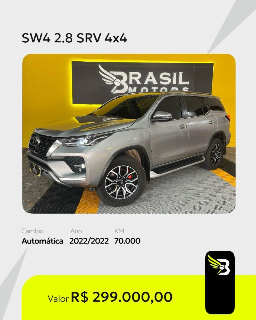 TOYOTA HILUX SW4 2.8 D-4D TURBO DIESEL SRX 7L 4X4 AUTOMÁTICO