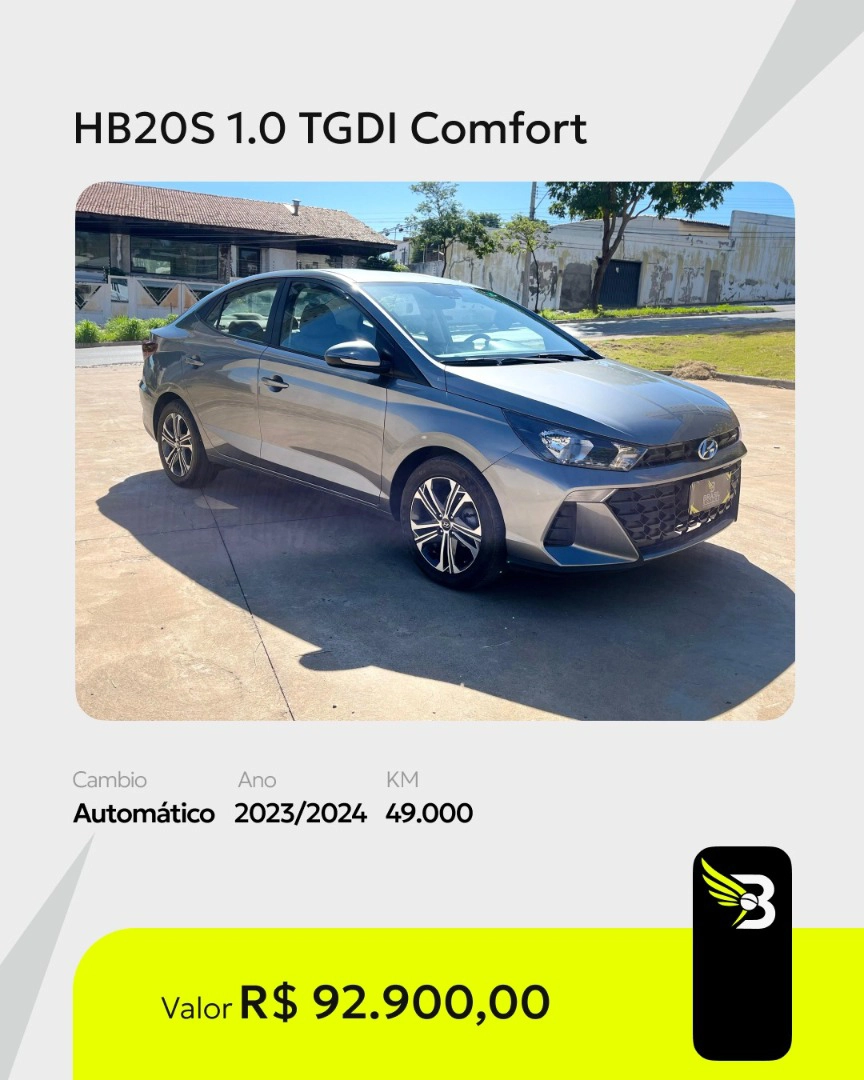 HYUNDAI HB20S 1.0 TGDI FLEX COMFORT PLUS AUTOMÁTICO