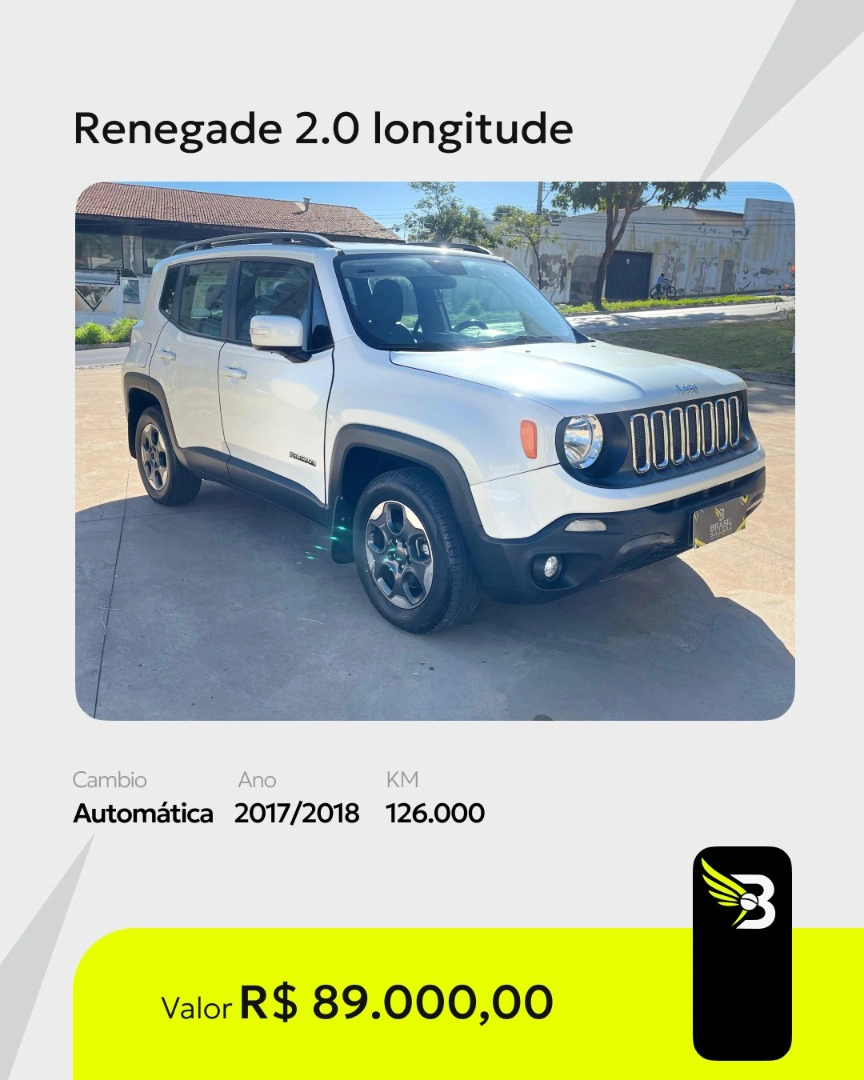 JEEP RENEGADE 2.0 16V TURBO DIESEL LONGITUDE 4P 4X4 AUTOMÁTICO