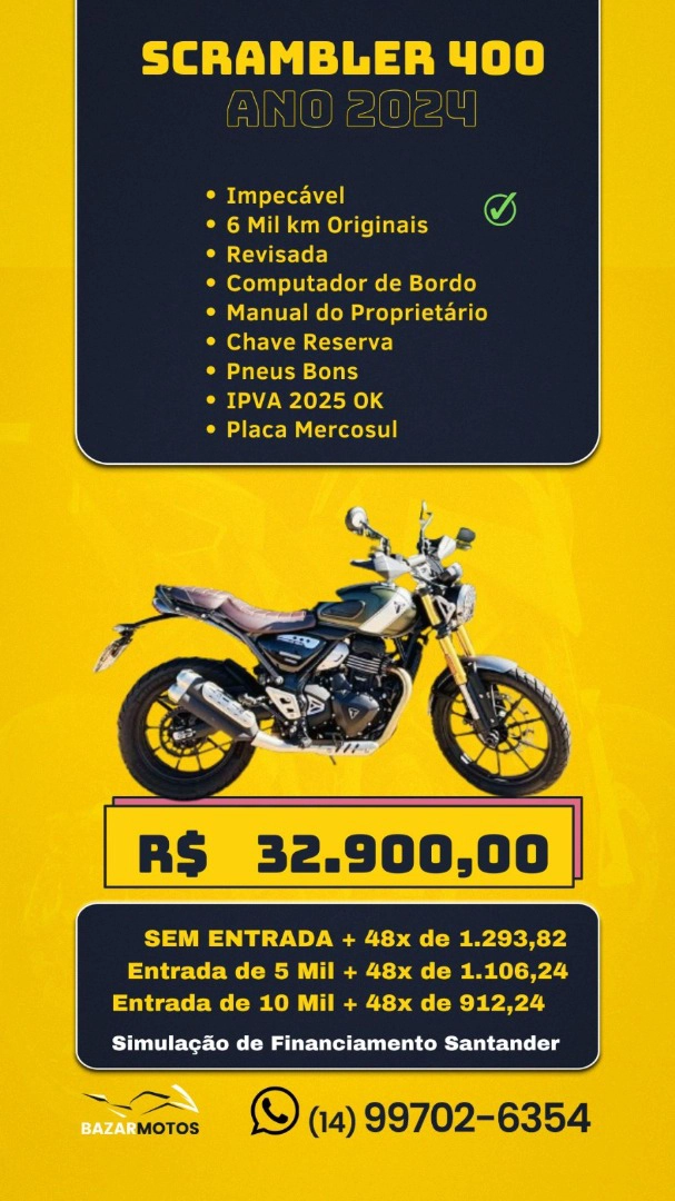 TRIUMPH SCRAMBLER 400 X Ciclomotor