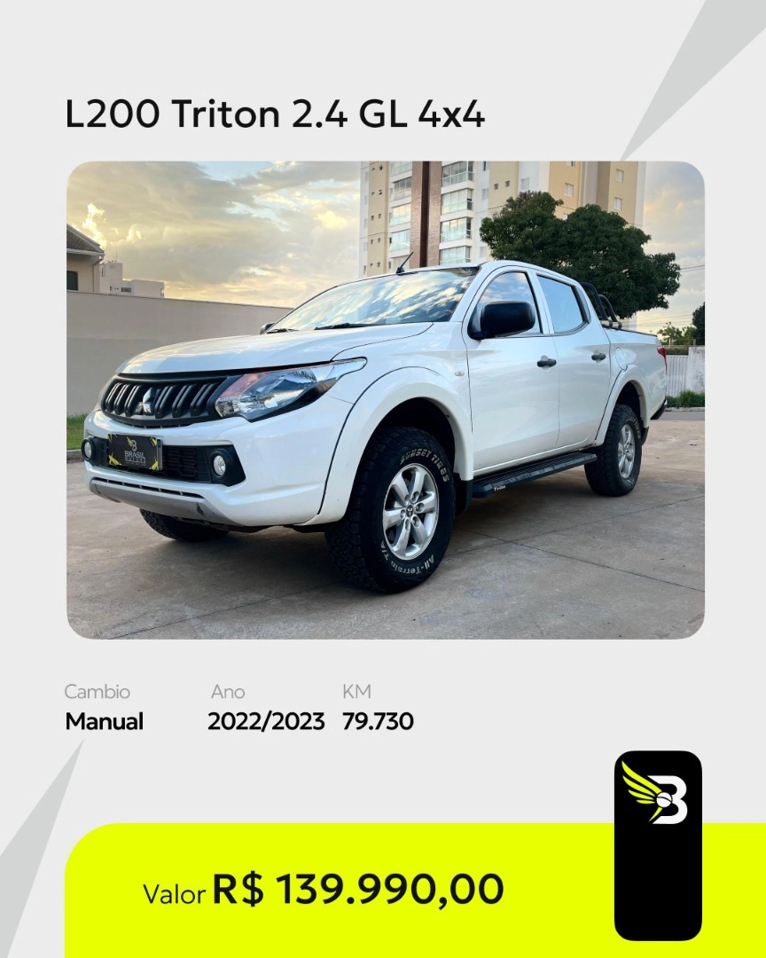 MITSUBISHI L200 TRITON 2.4 16V TURBO DIESEL GL CD 4X4 MANUAL
